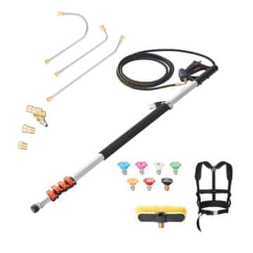 VEVOR Teleskopska palica za visokotlačni čistilec 175x45x1393 mm 24 ft 4000 psi aluminij