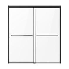 VEVOR Vrata za tuš kadu 1422-1524x1524 mm crna