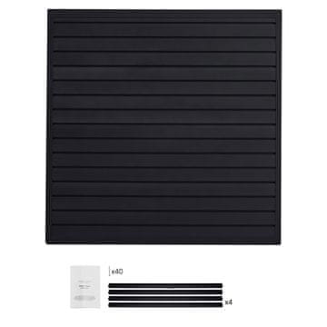 VEVOR Stenski panel s letvicami 1230x1235x20 mm Črn