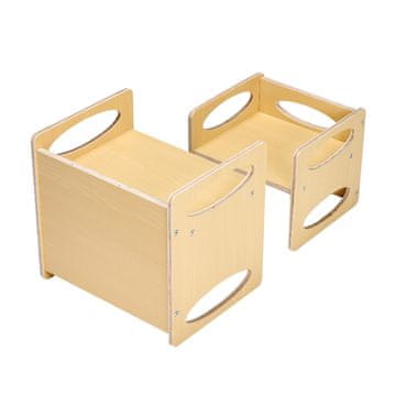 VEVOR Set mizice in stola za odvajanje z nastavljivo višino 38x30x36.2 cm naravna barva