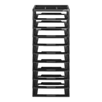 VEVOR Organizator za shranjevanje, 10-nadstropni, 36.2x40.5x102 cm, črn