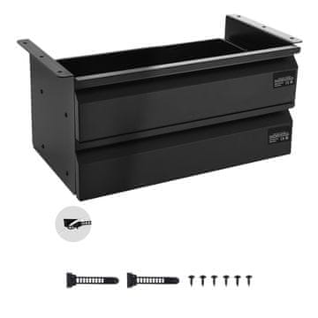 VEVOR Podpultni predal z dvojno plastjo 45.7x22.7x20 cm črne barve