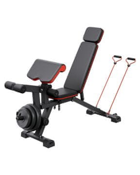 VEVOR Nastavljiva klop za uteži z raztegom nog in oporo za roke 187.8x53x88-100 cm