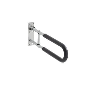 VEVOR Varnostna ograja za stranišče, U-oblika, zložljiva držalo, 23.8x9.1x3 cm, srebrna