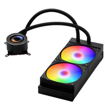 VEVOR Hladilnik za tekočino CPU 283x120x56 mm črn