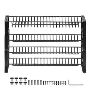 VEVOR Organizator za začimbe, 4-nivojski, snemljiv, zložljiv, 40.1x11.6x27.1 cm, za shranjevanje