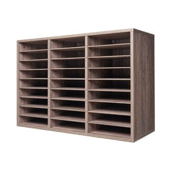 VEVOR Organizator za literaturo 27 predelkov 80x29.7x55 cm temno siva