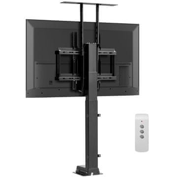 VEVOR Motorni nastavljiv TV dvigalo, 48.5x17.5x60-153.5 cm, črno