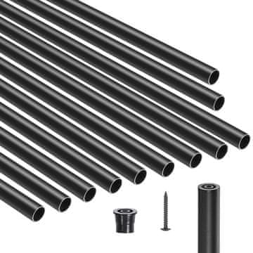 VEVOR Stopniščni stebrički okrogla cev 19x813 mm črni