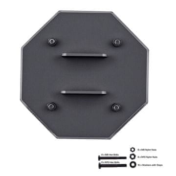 VEVOR Nastavljive gumijaste podloge za prikolico, 4 kosa, 20.3x20.3x7.6 cm, črne barve