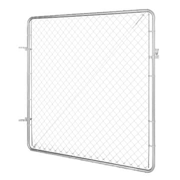 VEVOR Vrtna vrata nastavljiva za ograjo iz verižne mreže 183x178 cm srebrna