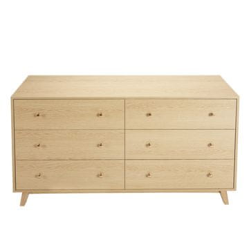 VEVOR Predalnik 6 predalov, 39.9x137.2x81.3 cm, svetlo leseni