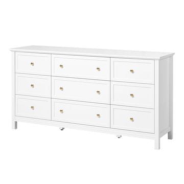 VEVOR Predalnik z 9 predali, 39.9x149.9x78.7 cm, bel