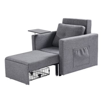 VEVOR Sofa postelja za spanje 87.2x81x81 cm siva