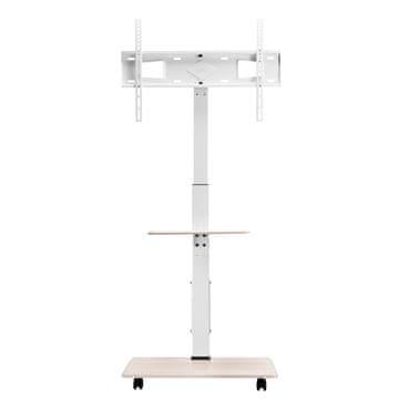 VEVOR TV regal na kolesih, mobilni voziček, 660x380x1365 mm, nastavljiv