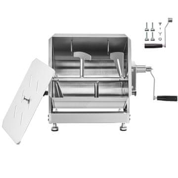 VEVOR Mešalnik mesa BX-10T 560x255x465 mm iz nerjavečega jekla