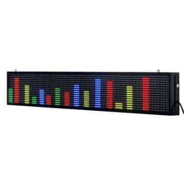 VEVOR LED znak P10 polne barve, prilagodljiv digitalni pomični zaslon, 1310x190x55 mm