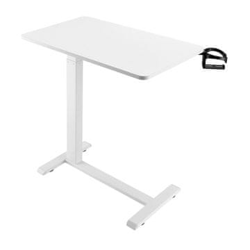 VEVOR Nadposteljna miza 70x40x64.5-102.8 cm bela nastavljiva