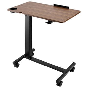 VEVOR Miza za posteljo 70x40x70.5-108.5 cm Les+Črna