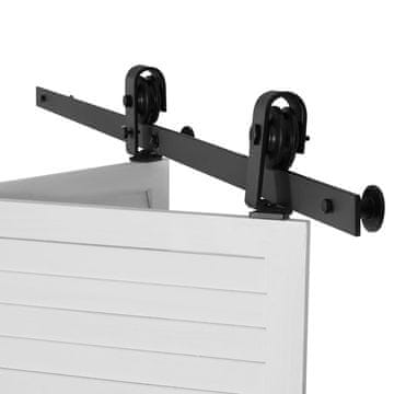 VEVOR Komplet drsne proge za dvojna drsna vrata, 1320x40x6 mm, črna