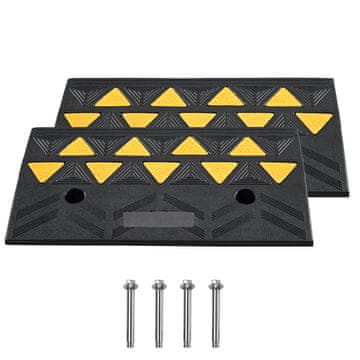 VEVOR Cestni naklon 2 kosa 50x32x11 cm črn