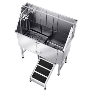 VEVOR Postaja za pranje psov 127x58x149.5 cm srebrna
