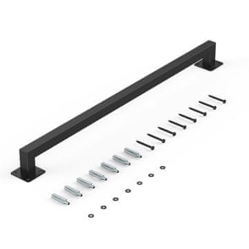 VEVOR Ograja za stopnice 1215x8x7 cm Črna
