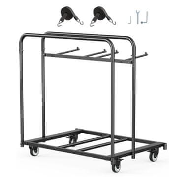 VEVOR Stojalo za zložljive stole 1150x810x1205 mm Črno