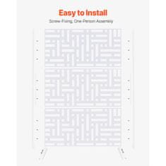 VEVOR Zaslon za zasebnost 3-panelen 120x50.8x193 cm bel