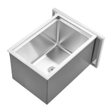 VEVOR Vgradni hladilnik za led 50.8x35.5x30.6 cm 30L srebrn