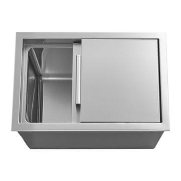 VEVOR Vgradni hladilnik za led 45.5x30.5x38.5 cm srebrne barve