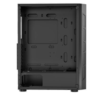 VEVOR Ohišje za PC igre Mid Tower, kaljeno steklo, podpora za 320 mm GPU, črno