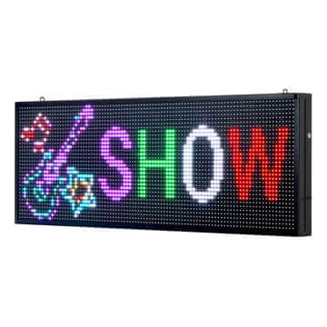 VEVOR Programabilen LED zaslon P10 99x35x5.5 cm polne barve