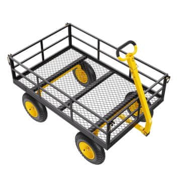 VEVOR Vrtni voziček 2125x750x670 mm rumen kovinski