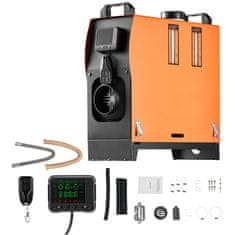 VEVOR Dieselski grelec zraka 8kW 12-24V 415x180x410 mm oranžen