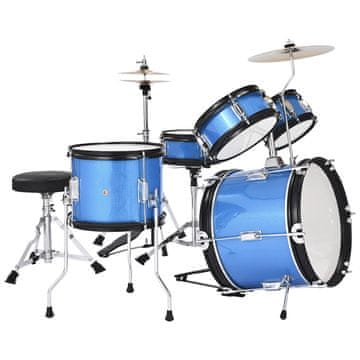 VEVOR Otroški bobni komplet 5-delni 35.56 cm modri