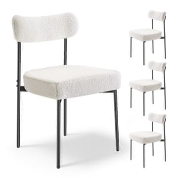 VEVOR Set jedilnih stolov HC2025 54.5x50x79.5 cm bela