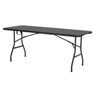 VEVOR Zložljiva miza 180x74x74 cm črna
