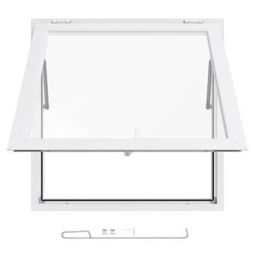 VEVOR Okensko okno 92x92 cm aluminijasta zlitina okvir, nadstrešek vrata