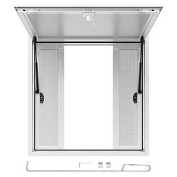 VEVOR Okensko okno 92x92 cm aluminij zlitina 4 drsna okna nadstrešek hrana tovornjak
