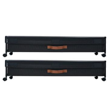 VEVOR Posoda za shranjevanje pod posteljo 915x460x185 mm prozoren pokrov z kolesci