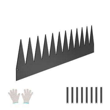 VEVOR Robni robnik 1016x152.4x1.5 mm črni kovinski