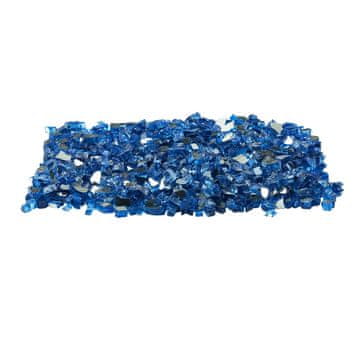 VEVOR Ognjišče steklo reflektivno zdrobljeno 12.7 mm modro