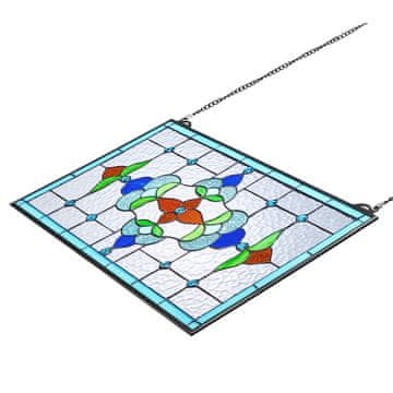 VEVOR Panel vitražnega okna 664x402x4.5 mm za obešanje večbarven