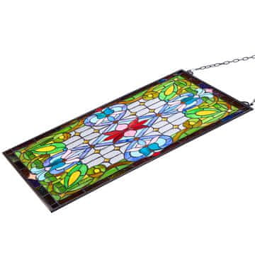 VEVOR Panel vitražnega okna 433x731x4.5 mm za obešanje večbarven