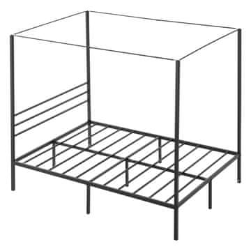 VEVOR Postelja s baldahinom, 1965x1370x1830 mm, črna