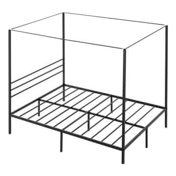 VEVOR Postelja s baldahinom, kraljica, 209.5x153x183 cm, črna