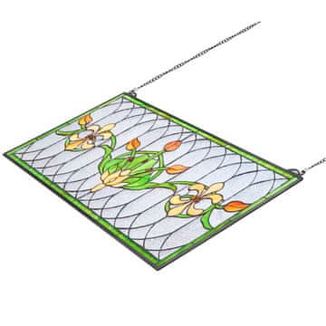 VEVOR Panel vitražnega okna 810x433x4.5 mm za obešanje večbarven