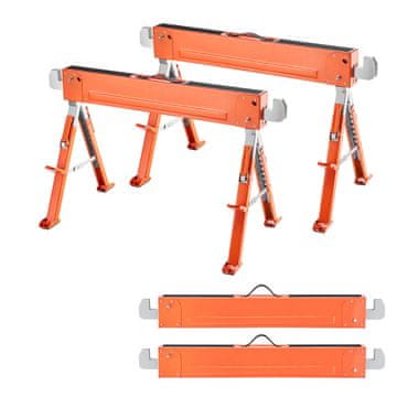 VEVOR Zložljiv nastavljiv delovni podstavek 108.5x55.1-69.8x64.3-82 cm, 2 kosa