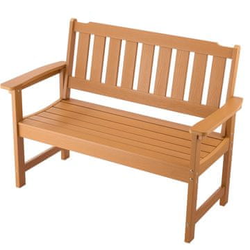 VEVOR Zunanja klop 128x62x93 cm rjava